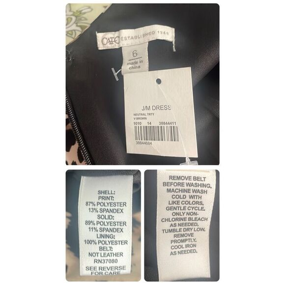 Cato Leopard Print Sheath Dress NEW 6 - Picture 8 of 9